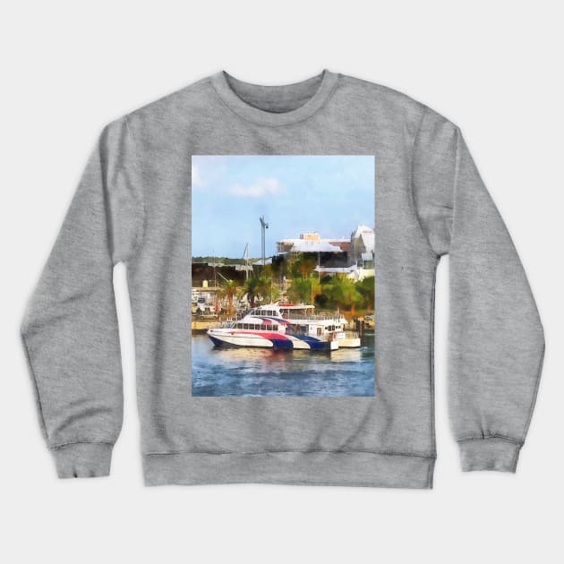 Bermuda - Dock at King's Wharf Crewneck Sweatshirt by SusanSavad